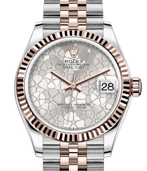 rolex datejust floral motif|Rolex 31mm floral dials.